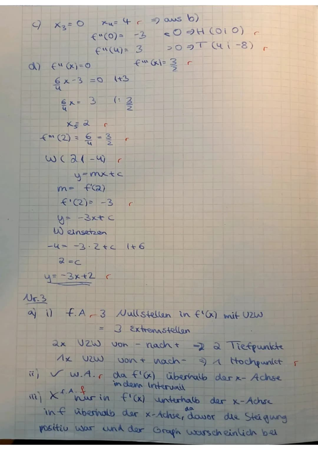 Mathematik
Mathematik-Klassenarb
Punkte
36138
Note KA
Aufgabe 1
Leite ab:
1
Volle Punktzahl gibt es nur bei sauberer Darstellung und Angabe 