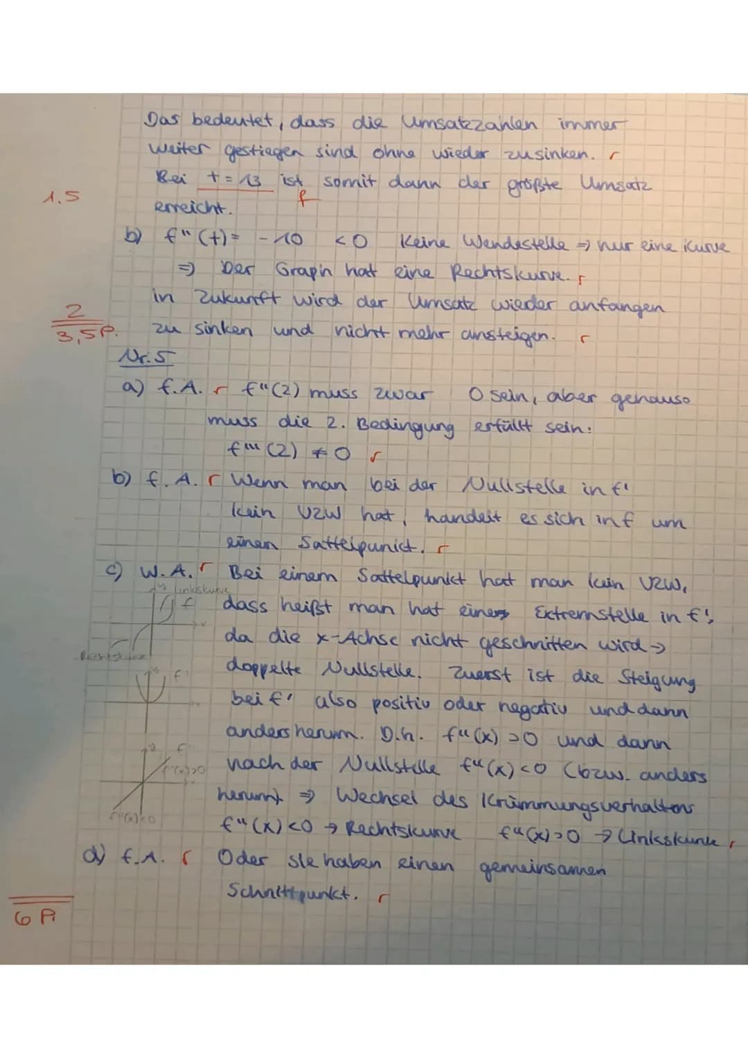 Mathematik
Mathematik-Klassenarb
Punkte
36138
Note KA
Aufgabe 1
Leite ab:
1
Volle Punktzahl gibt es nur bei sauberer Darstellung und Angabe 