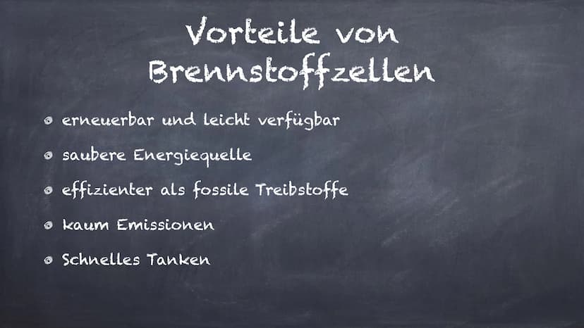 Aufbau
Die Brennstoffzelle
Funktionsweise
Reaktionsgleichung
Sonstiges
Verwendung
Vor-/ Nachteile Anode
→ Oxidation
Elektronen (e-)
Zugeführ