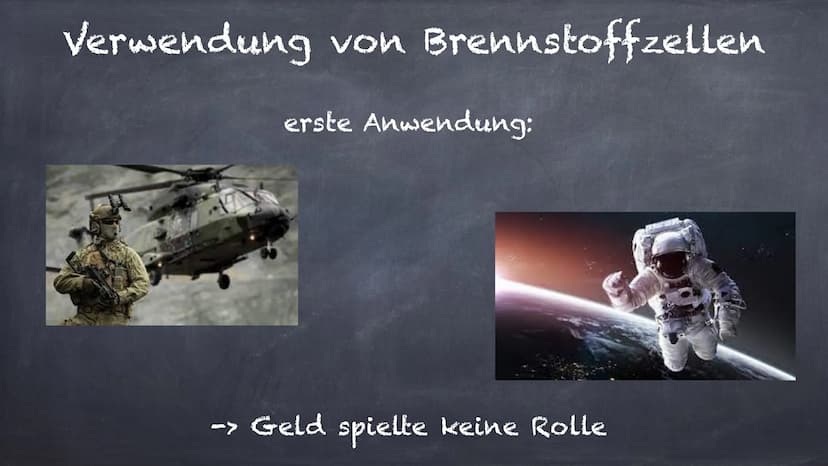 Aufbau
Die Brennstoffzelle
Funktionsweise
Reaktionsgleichung
Sonstiges
Verwendung
Vor-/ Nachteile Anode
→ Oxidation
Elektronen (e-)
Zugeführ
