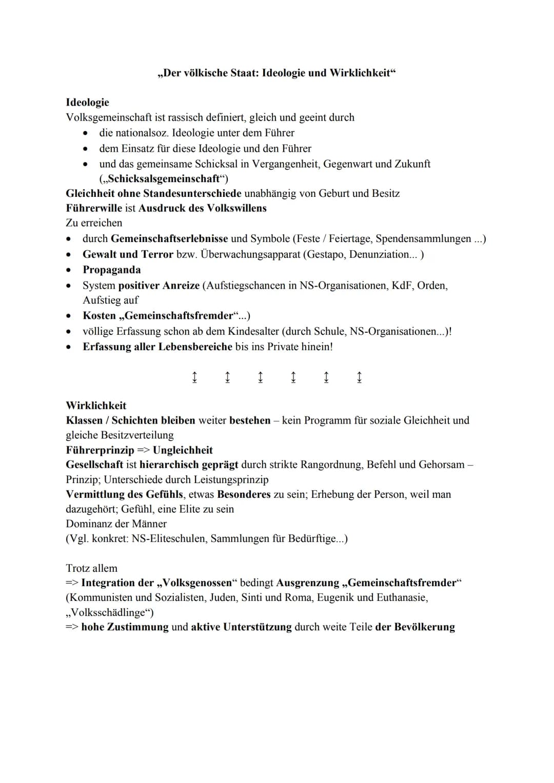 Lernzettel Geschichte Q2.2
NS-Ideologie
Elemente: Nationalismus, Lebensraumtheorie, Völkisches Denken, Führerprinzip,
Antisemitismus, Rassis
