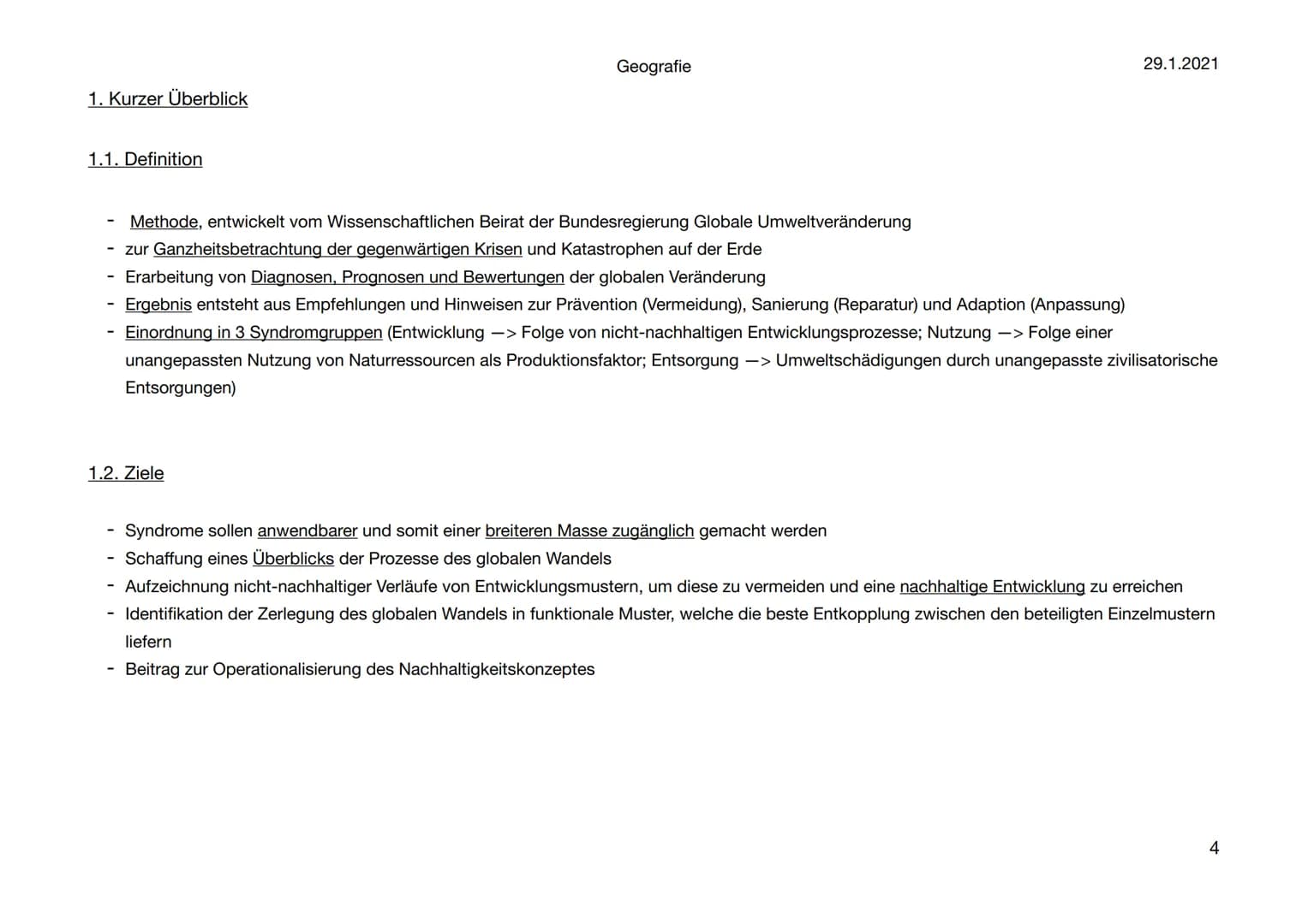 Geografie
Syndromkonzepte
https://www.pik-potsdam.de/en/output/publications/pikreports/.files/pr71.pdf
29.1.2021
1 Syndromkonzepte
Inhaltsve