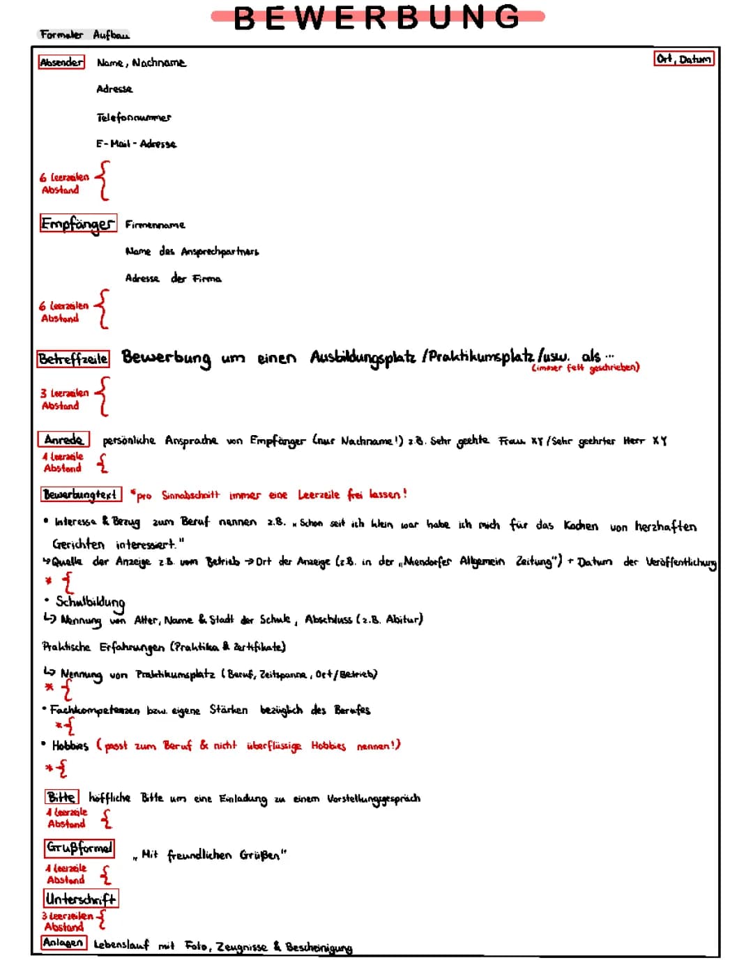 Wie schreibt man eine Bewerbung?