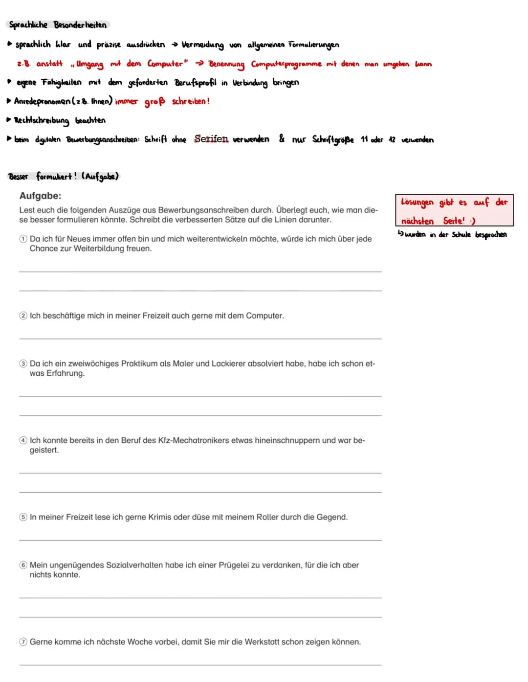Formaler Aufbau
Absender Name, Nachname
Adresse
6 leerzeilen
Abstand
6 leerzeilen
Abstand
Telefonnummer
E-Mail-Adresse
Empfänger Firmenname
