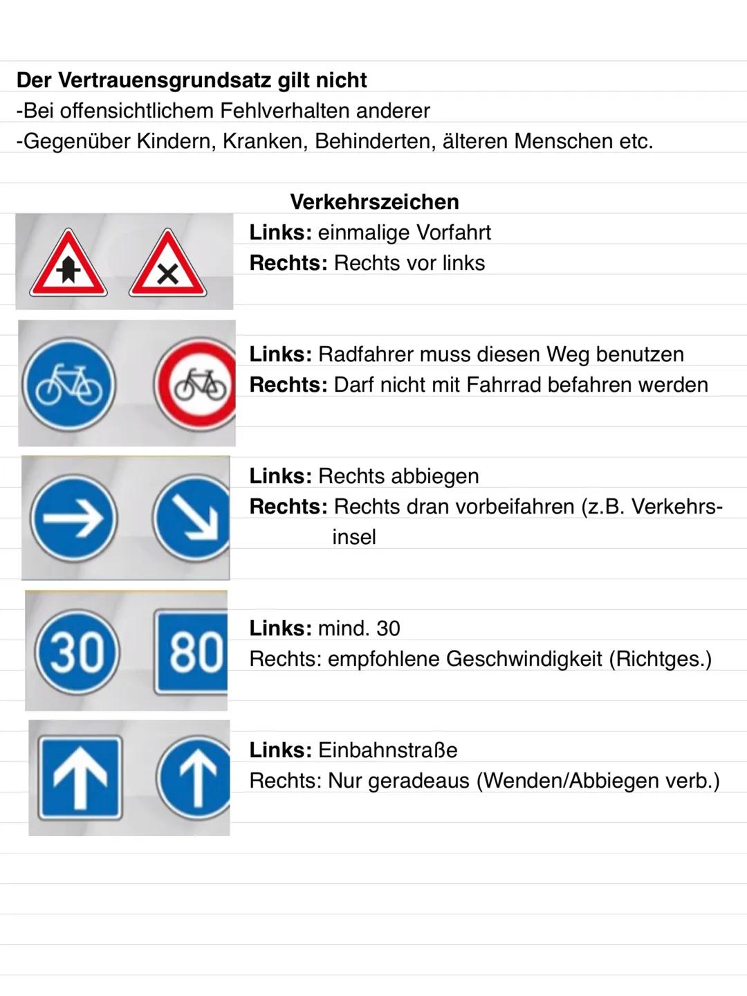 Thema 3
§1 StVO-Grundregel
(1) Die Teilnahme am Straßenverkehr erfordert
-ständige Vorsicht
-gegenseitige Rücksicht
(2) Wer am Verkehr teiln