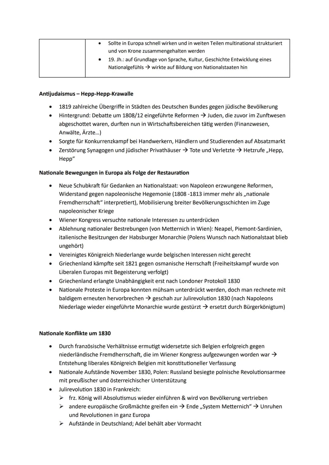 Der deutsche Nationalstaat im 19. Jahrhundert
Europa und Deutschland zwischen Restauration und Revolution 1815-1847
Wiener Kongress
Anlass:
