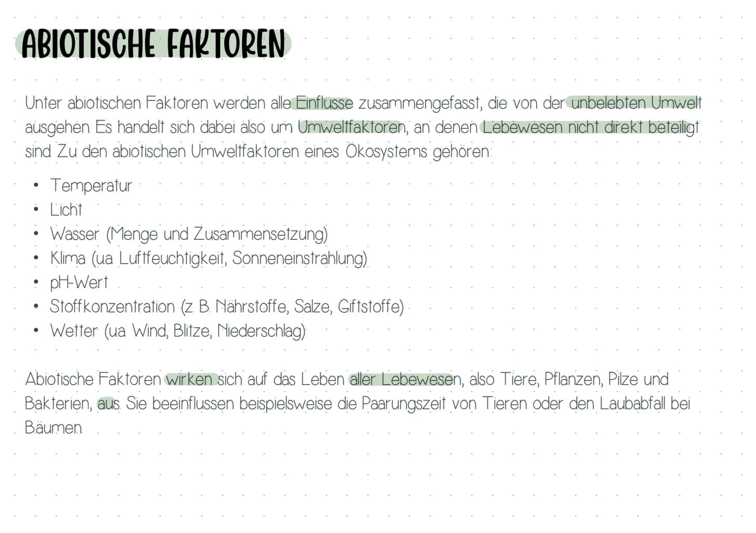 ÖKOLOgie BIOLOGIE KLAUSUR Q2
Themen
ABIOTISCHE Faktoren
-
Temperatur
- General.
- Tiere.
- Pflanzen.
Licht
→> Handout
Wasser
- Blattaufbau
-
