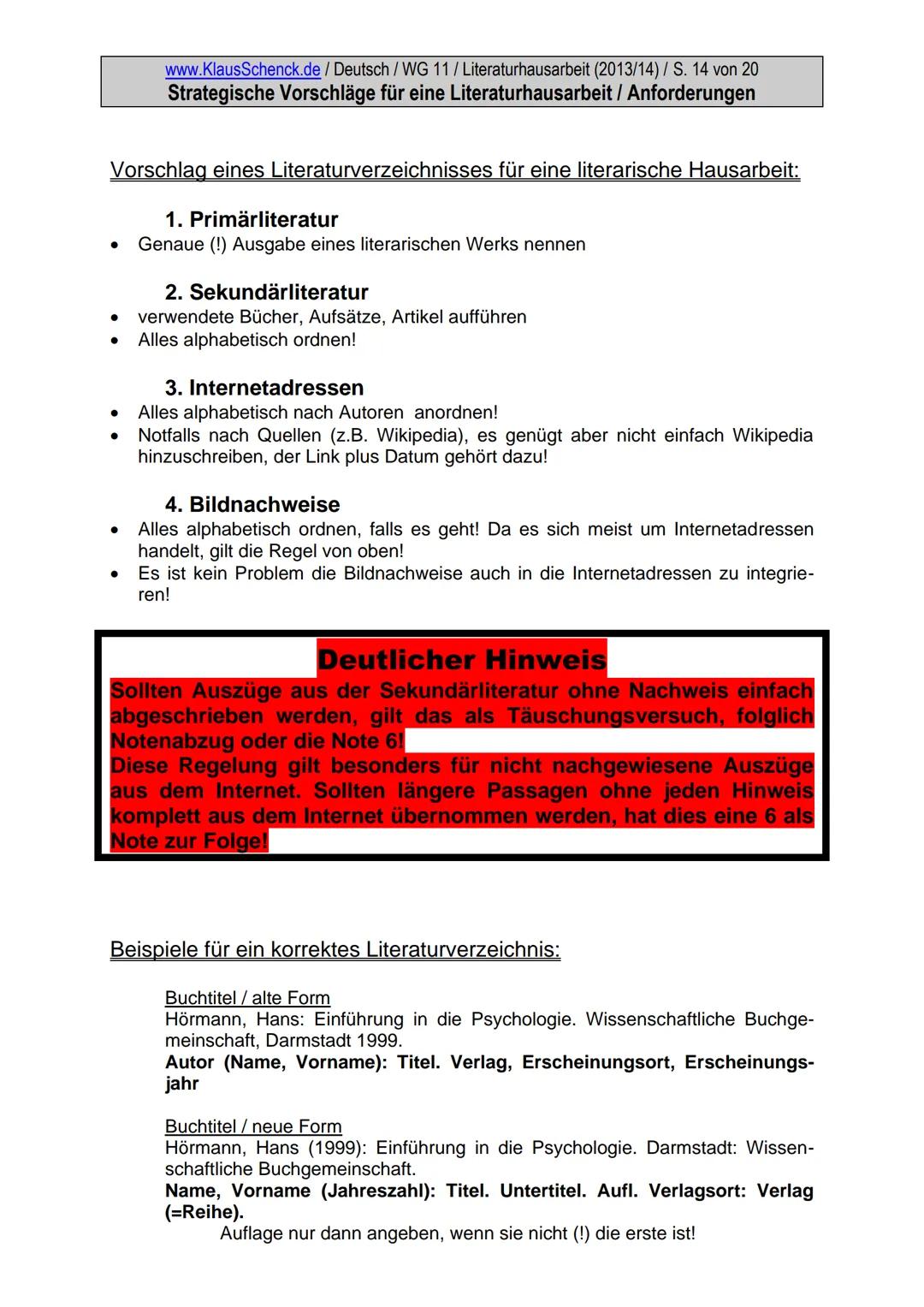 www.KlausSchenck.de / Deutsch / Literatur / Max Frisch: ,,Andorra"
Lorena Standke: Literaturhausarbeit / Seite 1 von 47
Literaturhausarbeit
