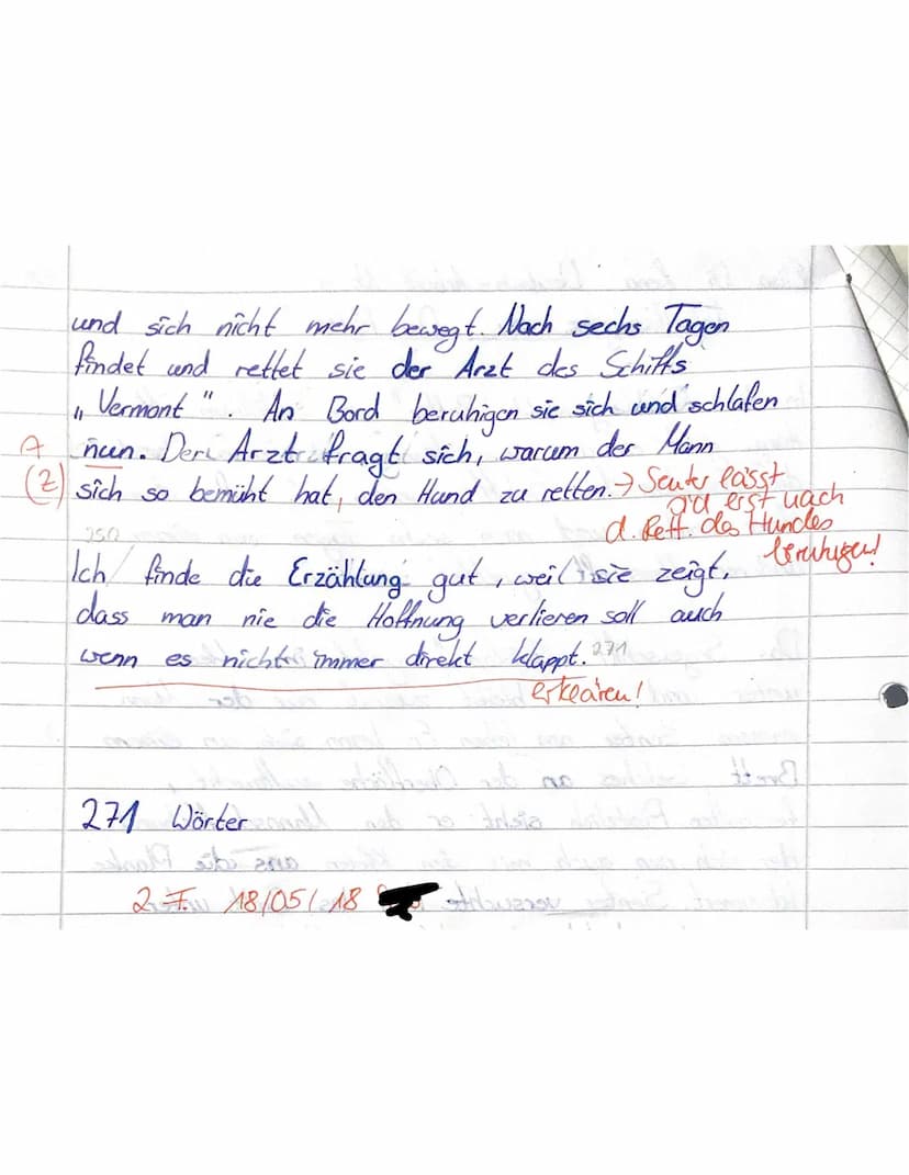 
<p>Die Kurzgeschichte "Der Retter" von William M. Harg handelt von einem Mann und einem Hund, die nach dem Sinken ihres Schiffs im Meer tre