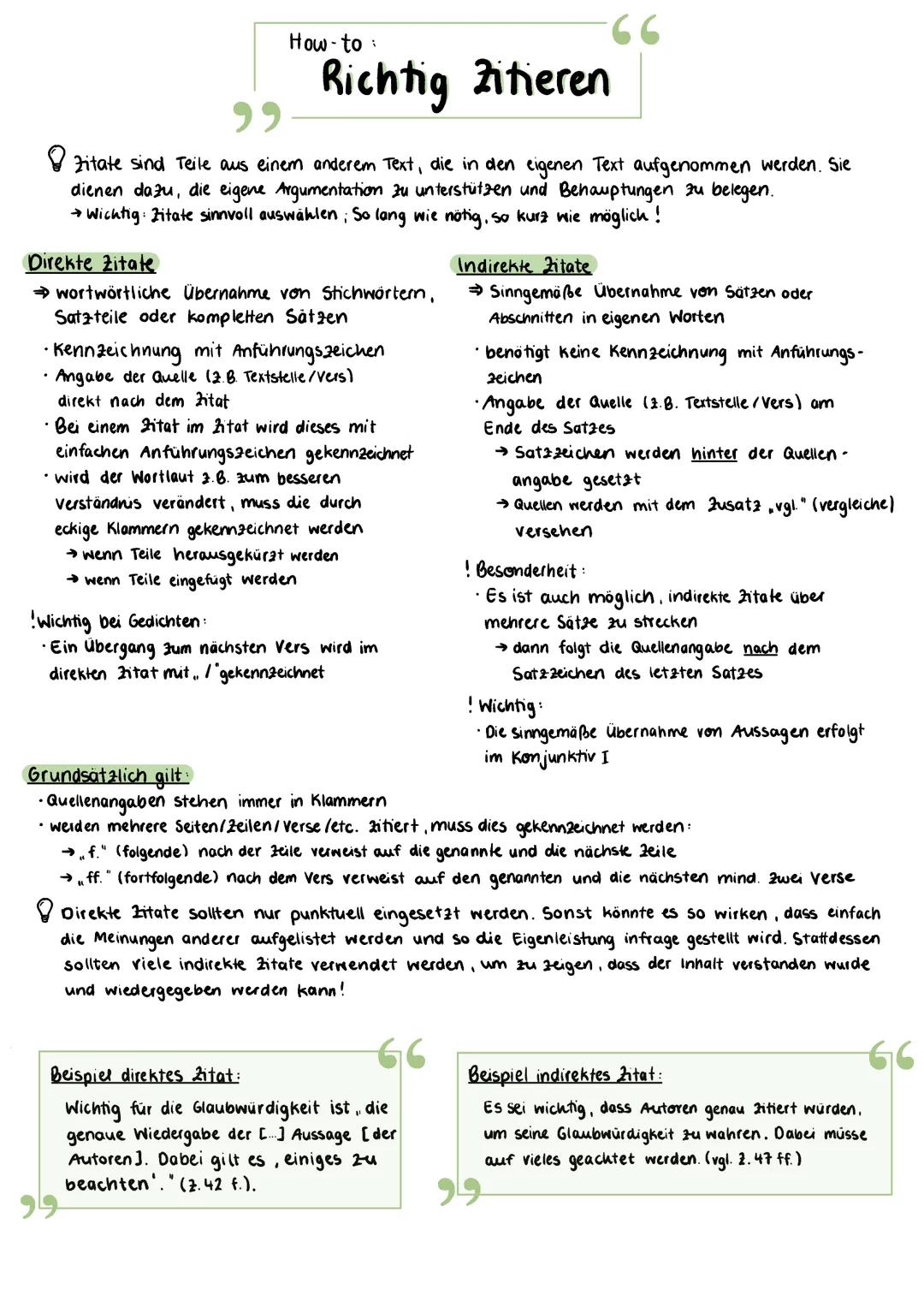 How-to:
Richtig Zitieren
99
Zitate sind Teile aus einem anderem Text, die in den eigenen Text aufgenommen werden. Sie
dienen dazu, die eigen