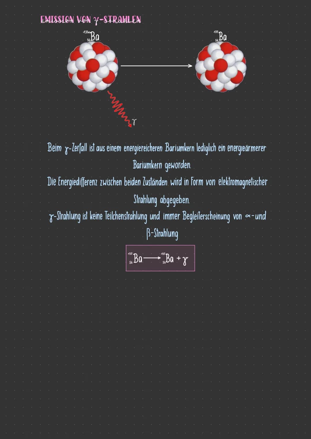 In jedem radioaktiven Körper zerfallenen Atomkerne.
Dabei entstehen letztendlich stabile Kerne. Die Kerne zerfallen jedoch nicht gleichzeili