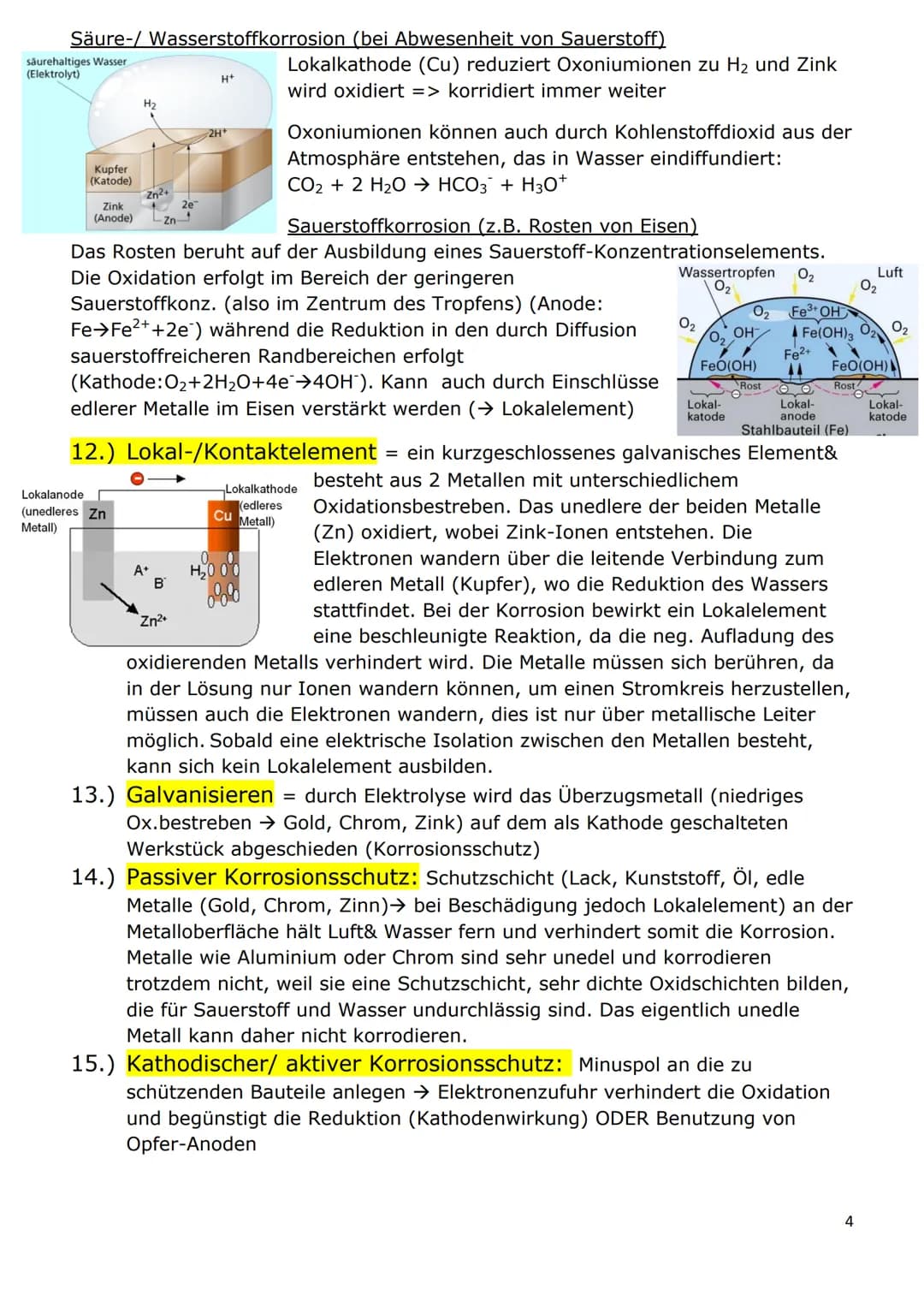 Zink
Kupfer
Elektrochemie
Teilgebiet der physikalischen Chemie, das sich mit wechselseitiger Umwandlung
von chemischer & elektrischer Energi