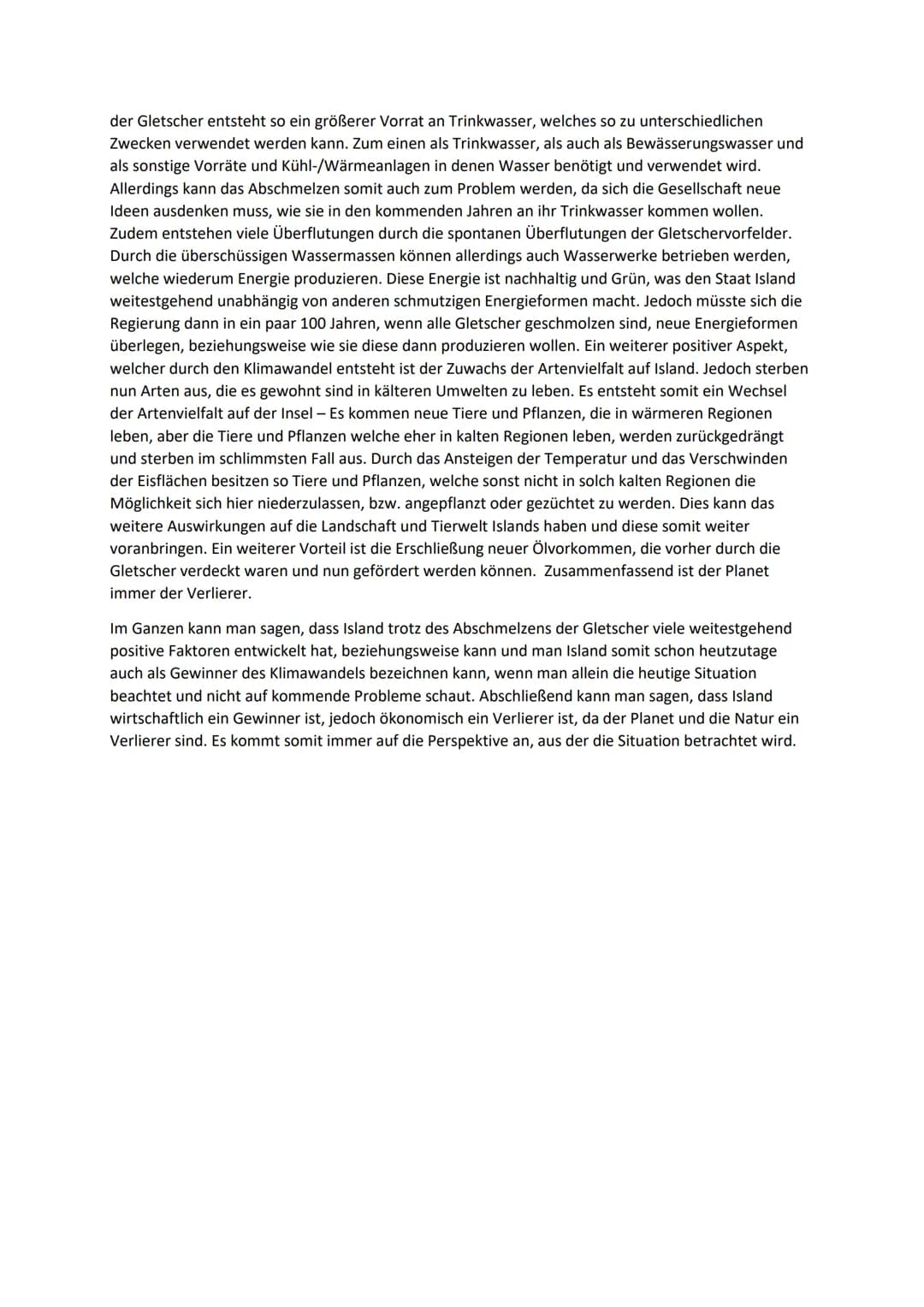 Atmosphärische Prozesse Island - Gewinner des Klimawandels?
1) Beschreiben Sie ausführlich die Lage Island.
Island befindet sich auf der Nor