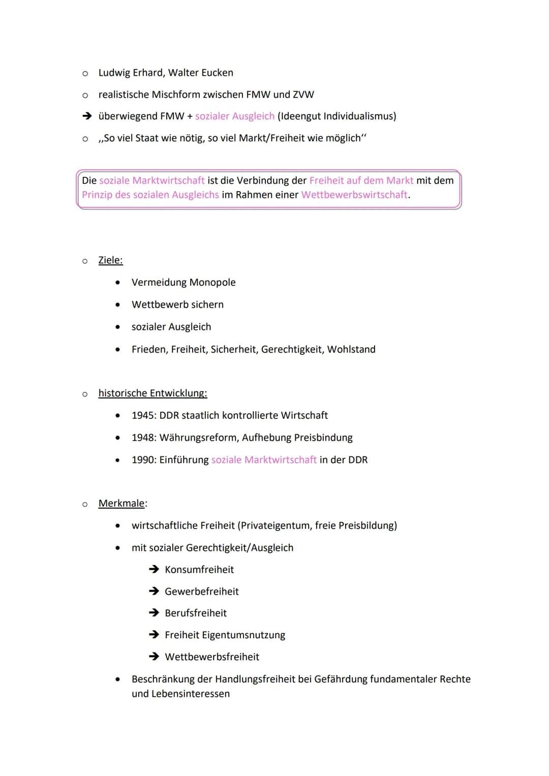 Wirtschaftssystem:
Theoretisches Konstrukt einer Volkswirtschaft mit bestimmten Merkmalen. (z.B.: freie
Marktwirtschaft)
Wirtschaftsordnunge