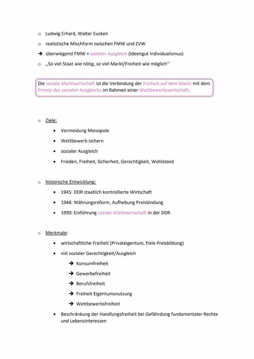 Wirtschaftssystem:
Theoretisches Konstrukt einer Volkswirtschaft mit bestimmten Merkmalen. (z.B.: freie
Marktwirtschaft)
Wirtschaftsordnunge