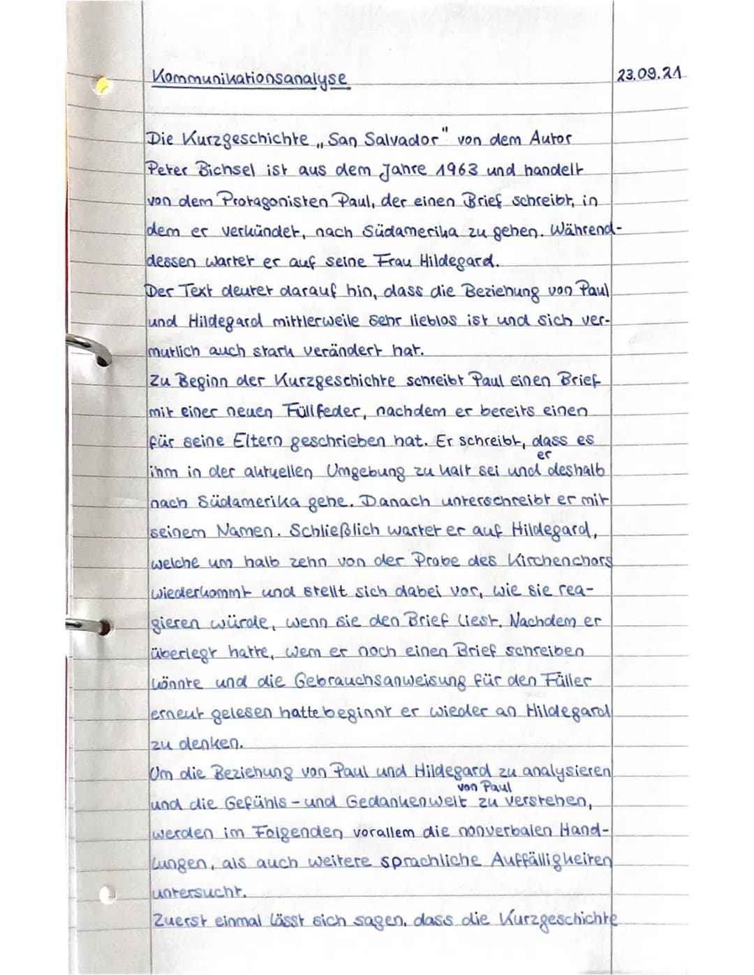 San Salvador Kurzgeschichte: Text, Analyse und Materialien