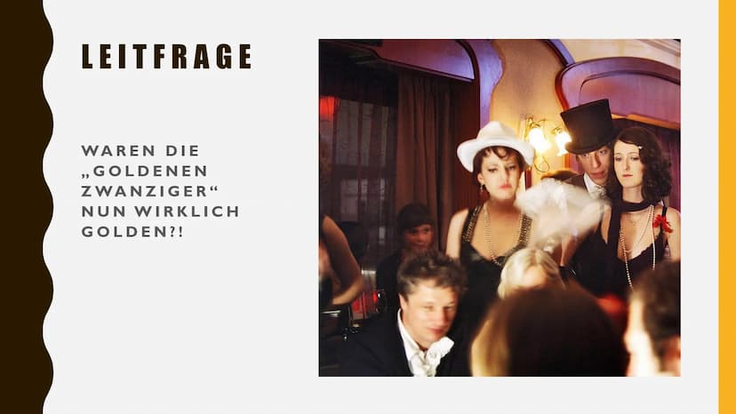 DIE
GOLDENEN
ZWANZIGER
MELINA NIKOLA SCHMIDT
Fur LEITFRAGE
WAREN DIE
GOLDENEN
ZWANZIGER"
NUN WIRKLICH
GOLDEN?! THEMEN
Krisenjahr 1923
Lebens