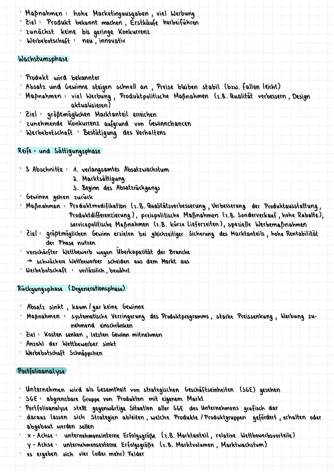 Lernzettel Marketing
Definition
Konzeption, bei der alle Aktivitäten eines Unternehmens konsequent auf die Erfüllung der Kunden-
bedürfnisse