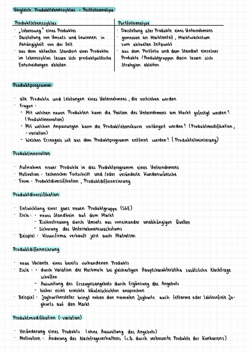 Lernzettel Marketing
Definition
Konzeption, bei der alle Aktivitäten eines Unternehmens konsequent auf die Erfüllung der Kunden-
bedürfnisse