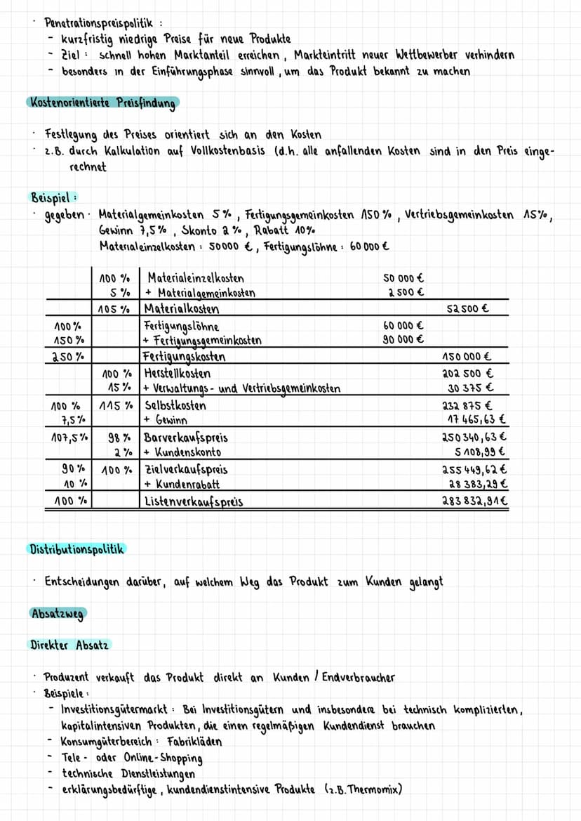 Lernzettel Marketing
Definition
Konzeption, bei der alle Aktivitäten eines Unternehmens konsequent auf die Erfüllung der Kunden-
bedürfnisse