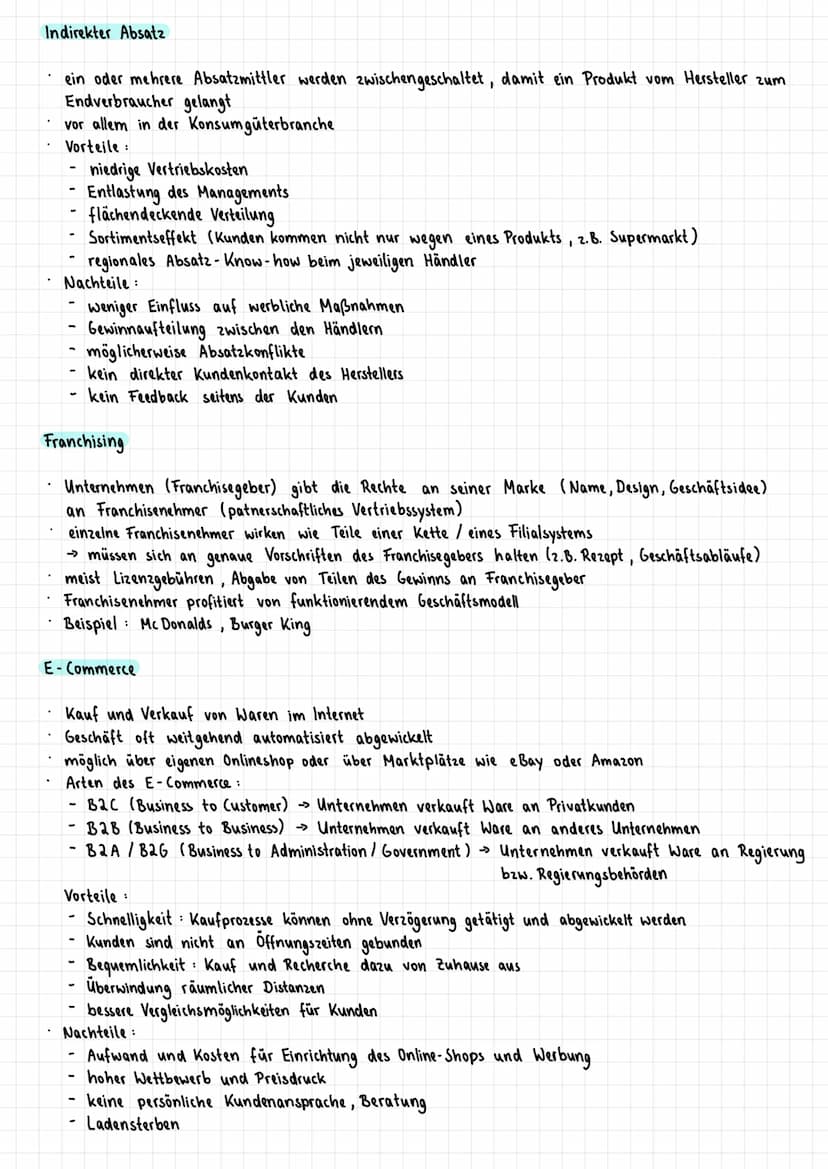 Lernzettel Marketing
Definition
Konzeption, bei der alle Aktivitäten eines Unternehmens konsequent auf die Erfüllung der Kunden-
bedürfnisse