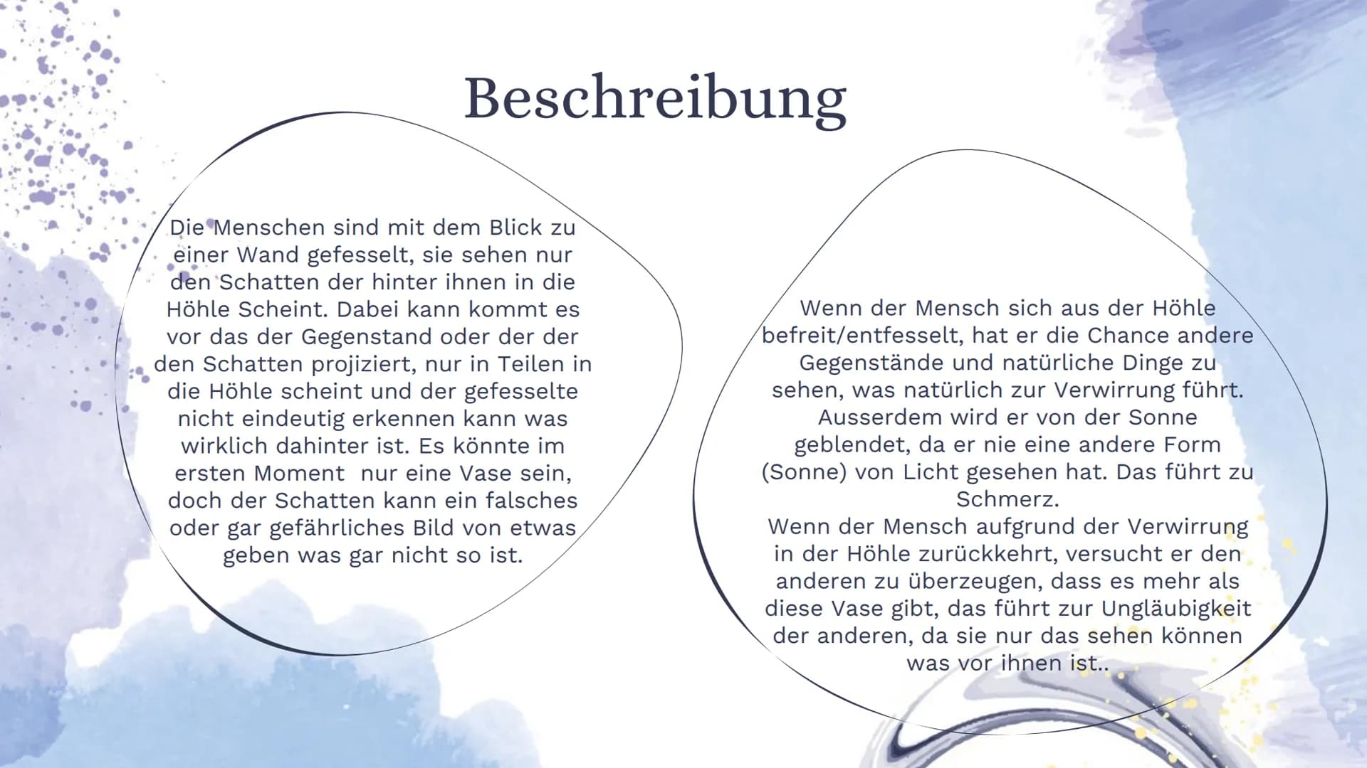 Das Höhlengleichnis
PL EF SX Einleitung
Sokrates Schüler, Platon, fragte
nach dem Ding selbst, er suchte
den Ursprung der Dinge, die Ideen.
