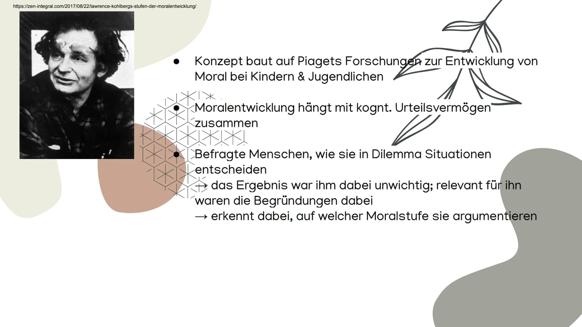 Lawrence
Kohlberg
von zehra Inhaltsverzeichnis
Ol Biografie
Allgemeine
Informationen über
L. Kohlberg
zentrale Aspekte
seiner Sichtweise
zu 