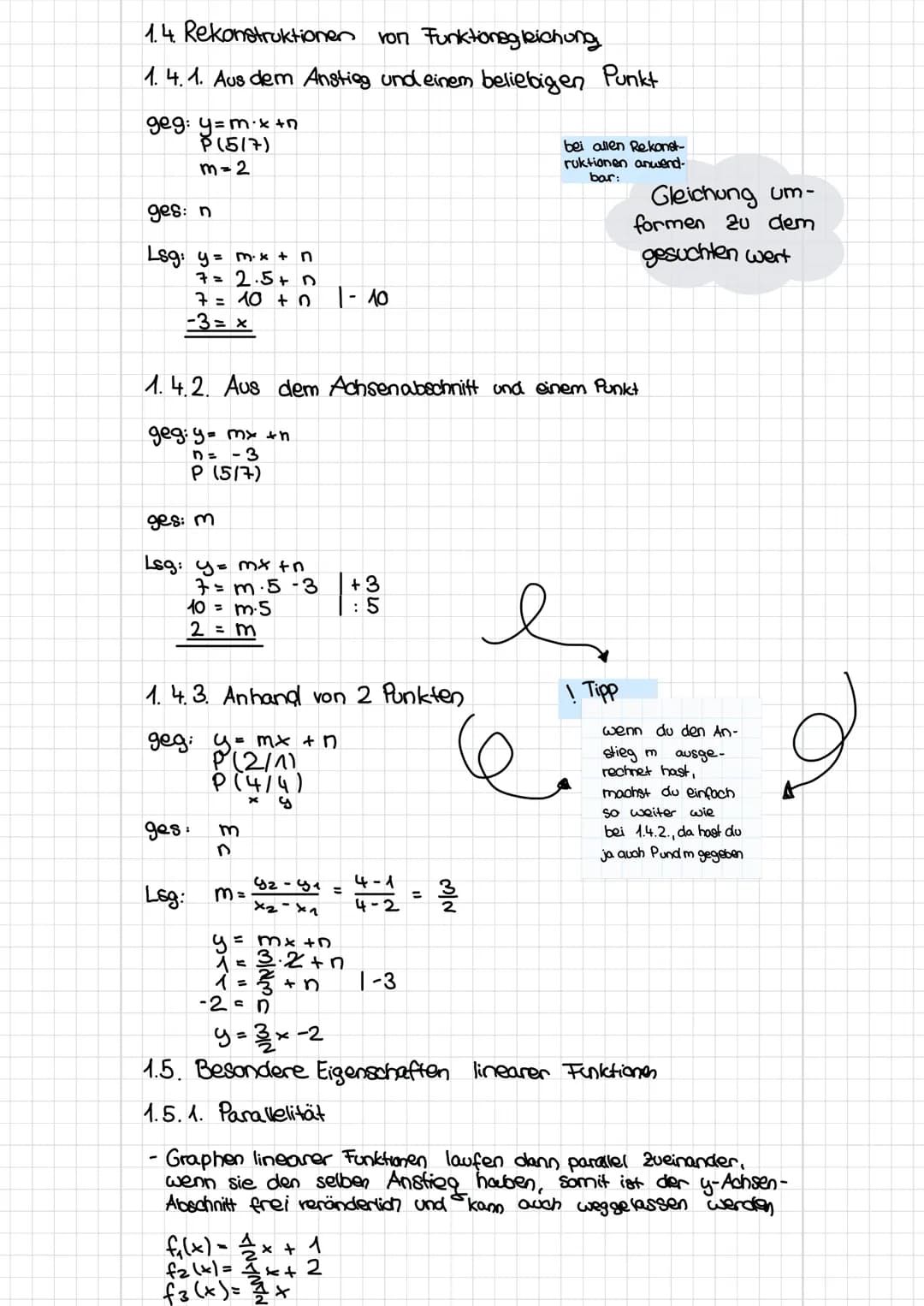 1. Lineare Funktionen
- alle Wertepaare liegen auf einer Gerade
Rechenrorschrift:
y = m. x
Sonderfall einer proportionalen Zuordung
1.1. Pro