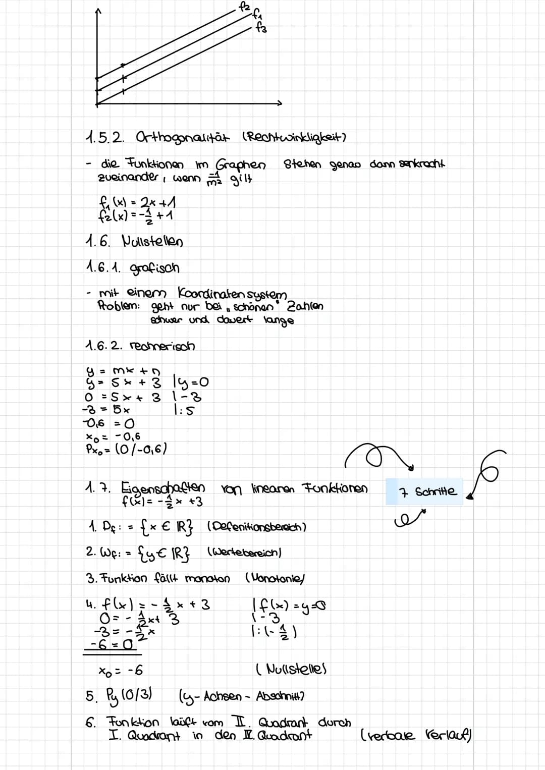 1. Lineare Funktionen
- alle Wertepaare liegen auf einer Gerade
Rechenrorschrift:
y = m. x
Sonderfall einer proportionalen Zuordung
1.1. Pro