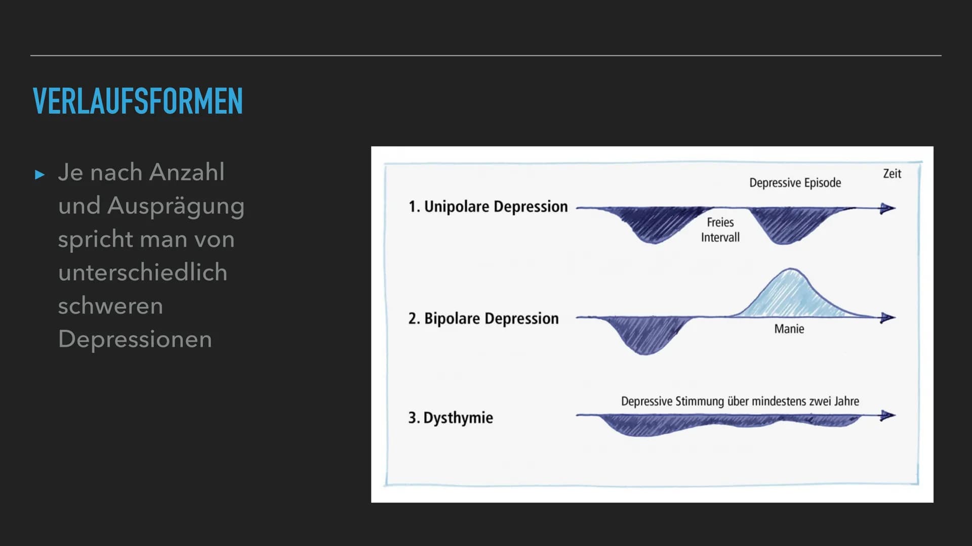 Depressionen
• ernste Erkrankung
•Hauptsymptome:
Gedrückte Stimmung, Interessen- & Freudlosigkeit, Antriebsmangel bzw. erhöhte Ermüdbarkeit
