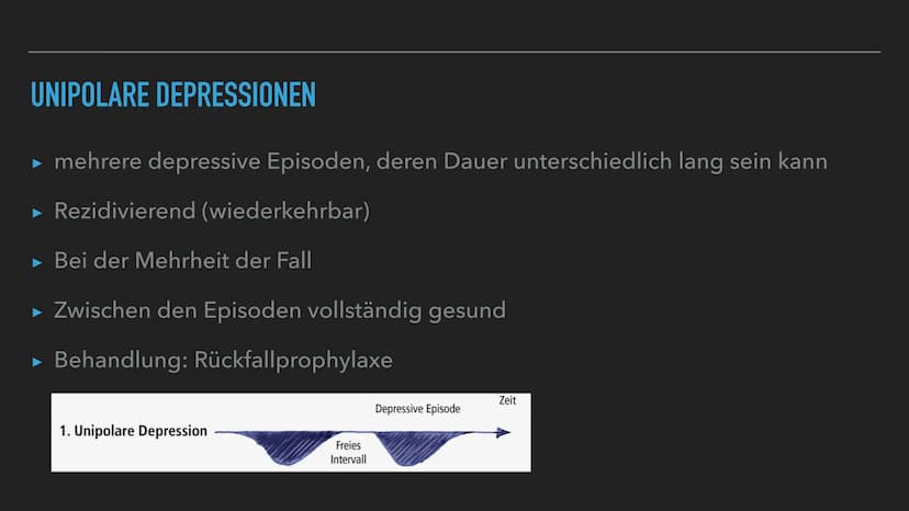 Depressionen
• ernste Erkrankung
•Hauptsymptome:
Gedrückte Stimmung, Interessen- & Freudlosigkeit, Antriebsmangel bzw. erhöhte Ermüdbarkeit
