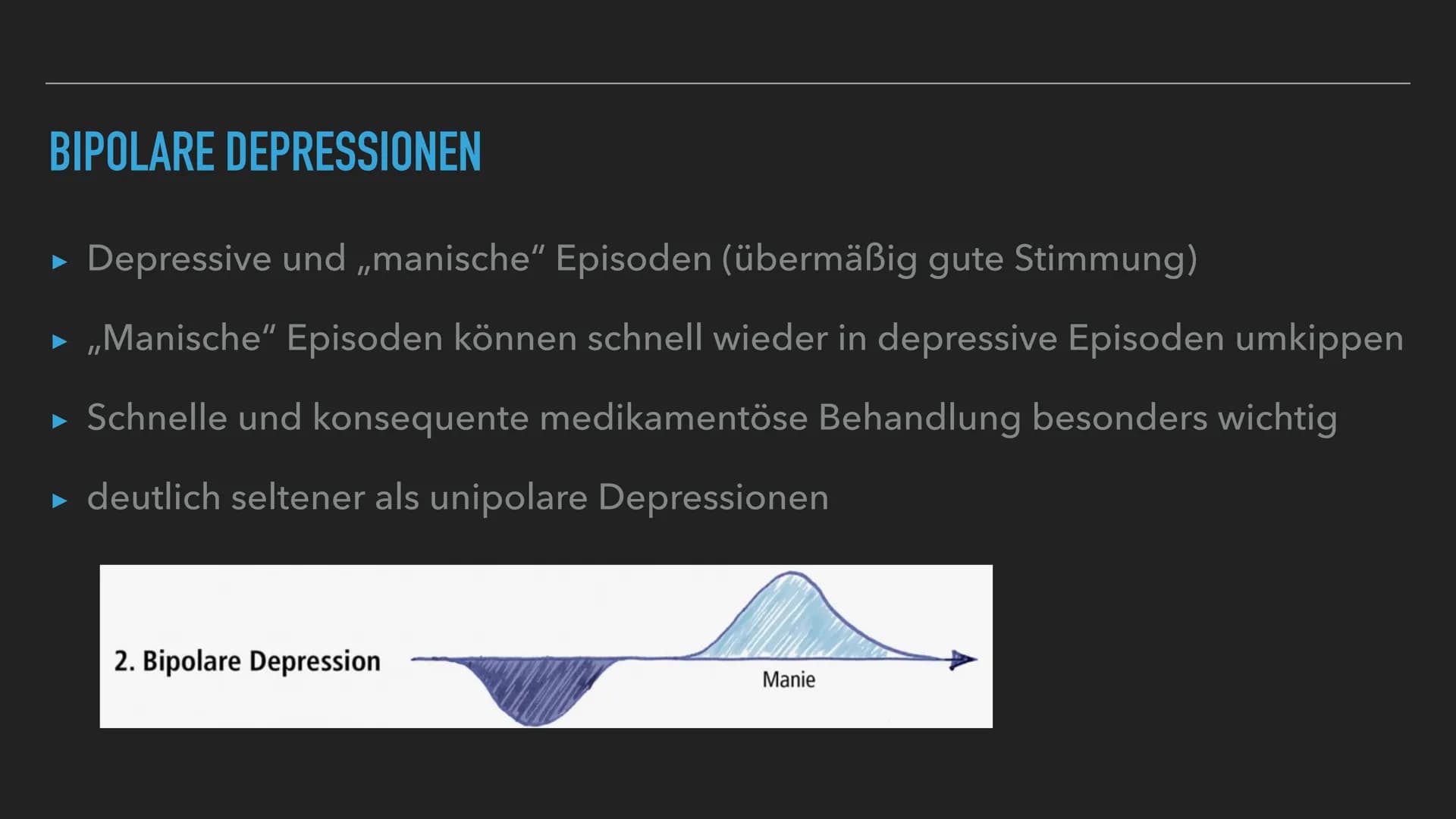 Depressionen
• ernste Erkrankung
•Hauptsymptome:
Gedrückte Stimmung, Interessen- & Freudlosigkeit, Antriebsmangel bzw. erhöhte Ermüdbarkeit
