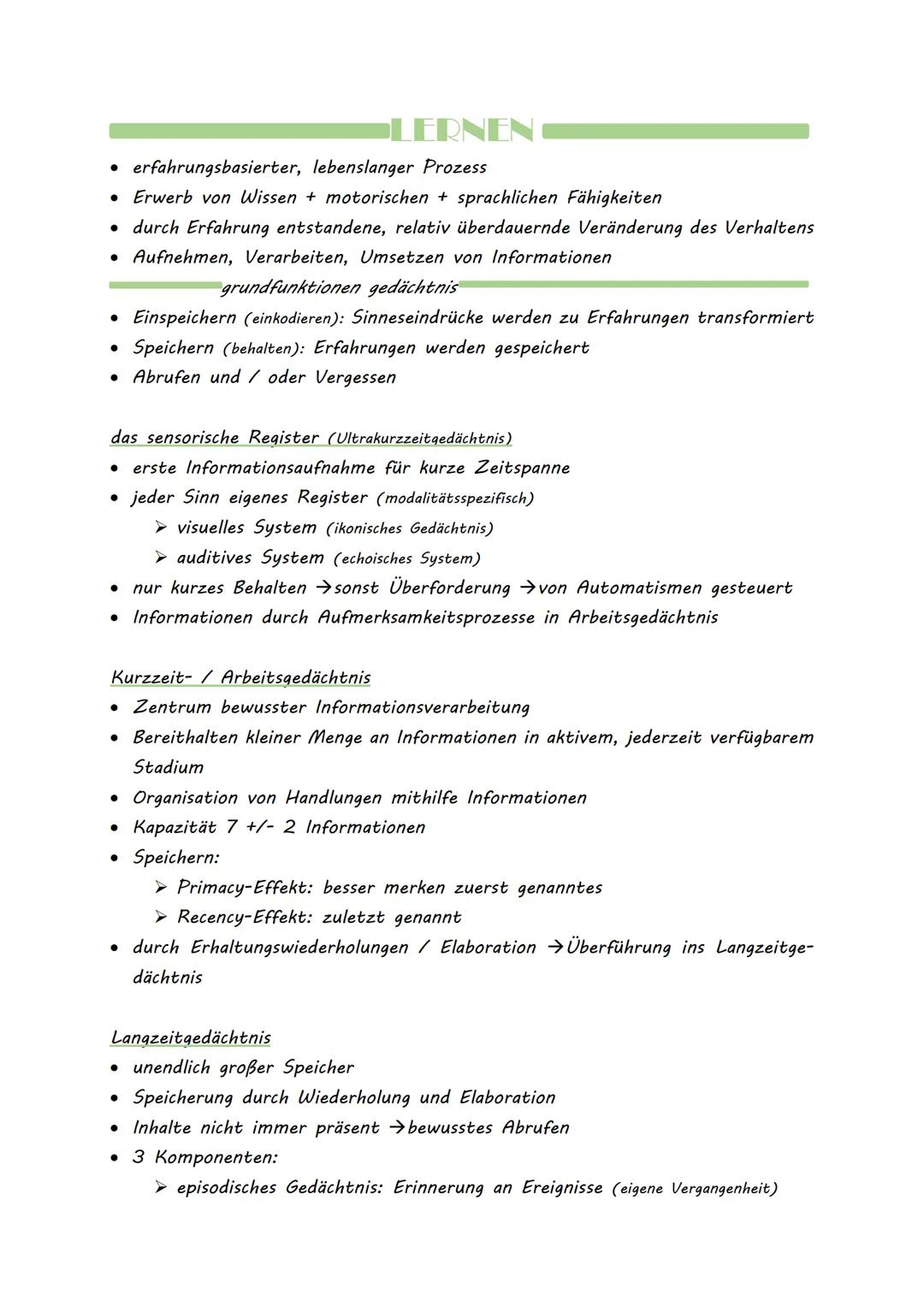 • erfahrungsbasierter, lebenslanger Prozess
• Erwerb von Wissen + motorischen + sprachlichen Fähigkeiten
• durch Erfahrung entstandene, rela