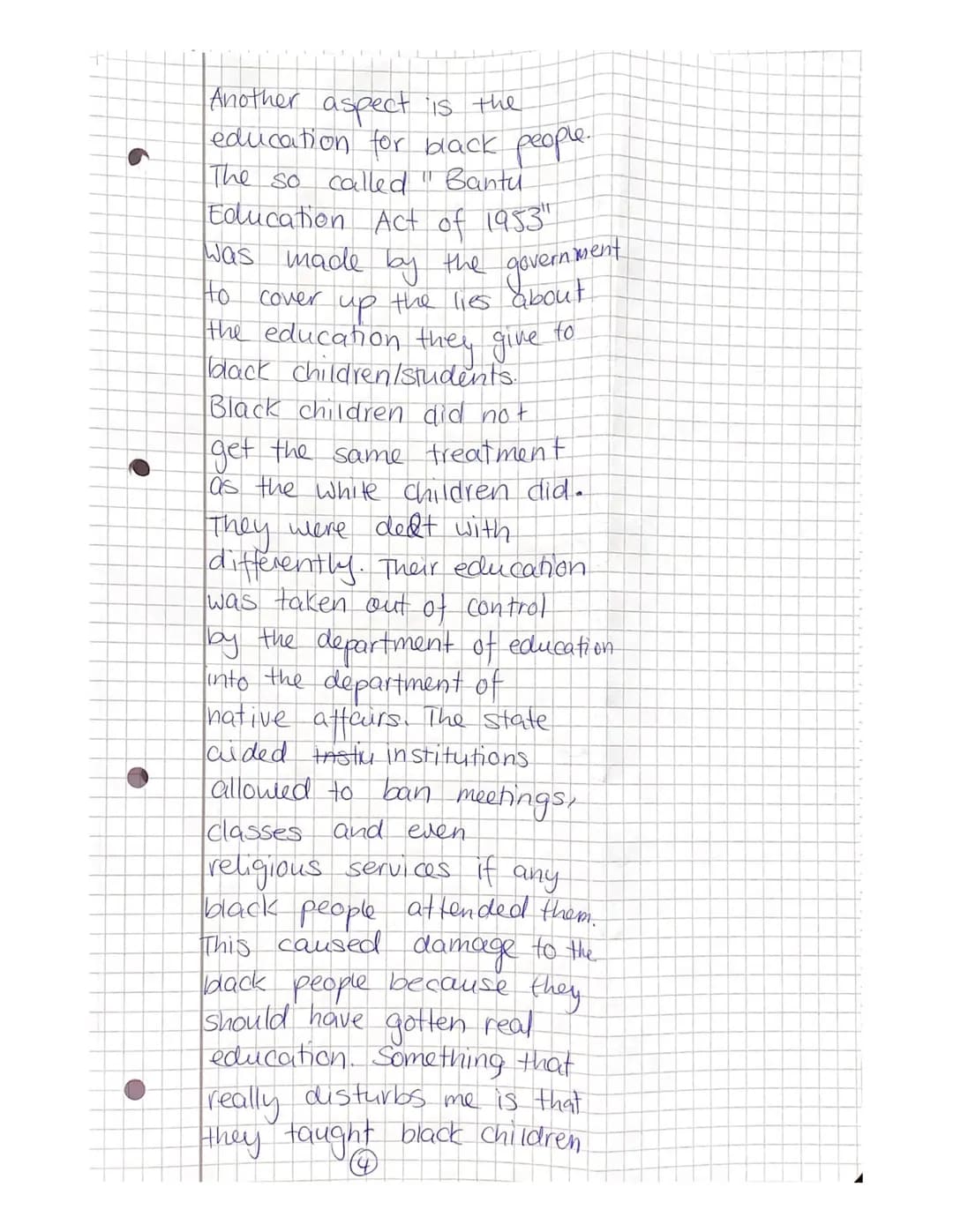 16
Klausurersatzleistung
Englisch - comment
Name
Amira
Fodha
Segregation was a policy
enforce apartheid. Comment
on the effects of segregati