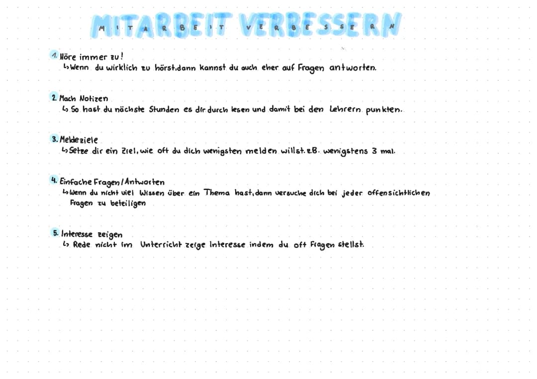 Mitarbeit Verbessern 