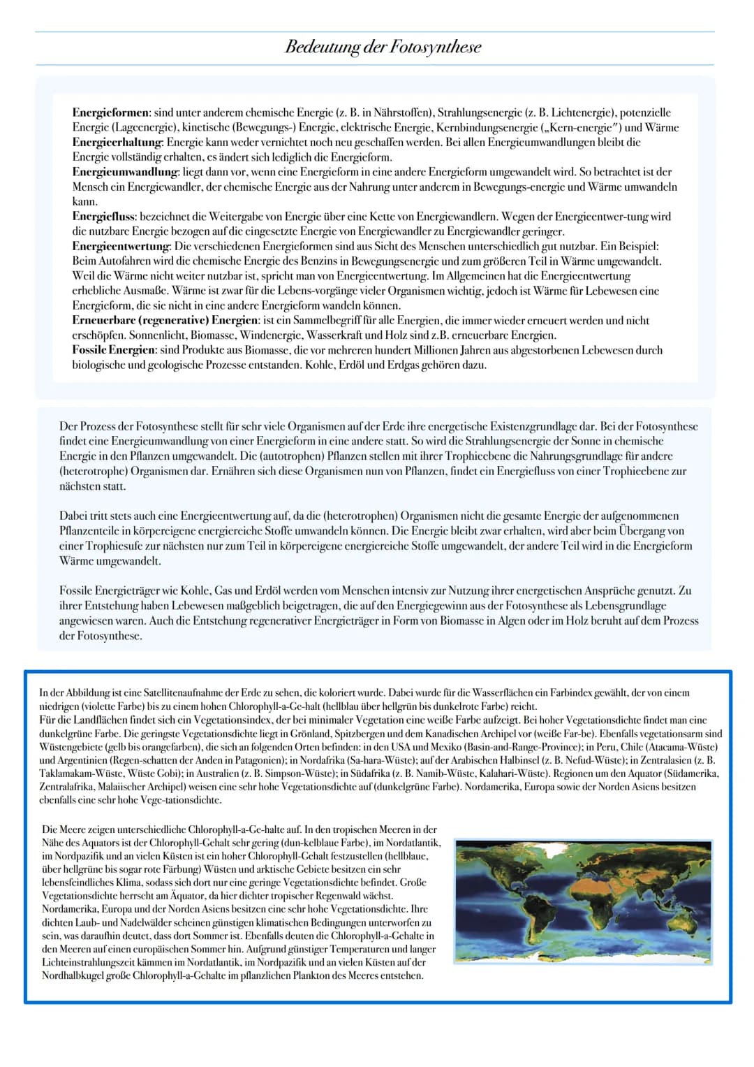 ABITUR: FOTOSYNTHESE
Biologie Leistungskurs in Niedersachsen
@worth.learning-H.H Bedeutung der Fotosynthese
Energieformen: sind unter andere