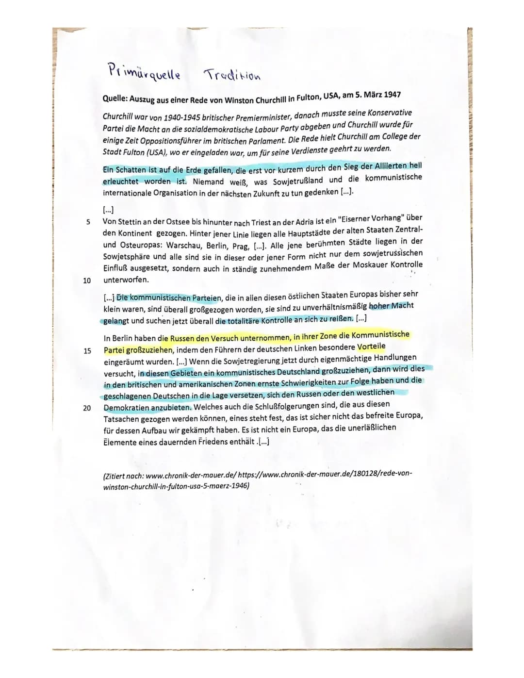 Klausur Geschichte 21D E-Phase, Schuljahr 2021/22
Thema: Der (frühe) Kalte Krieg
Name:
Aufgaben:
Datum:
6.12.21
1. Erläutern Sie in eigenen 