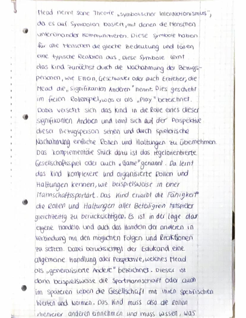 GRUNDANAHMEN
Mead - Symbolischer Interaktionismus
-Mensch als soziales Wesen, das sich durch Interaktion und zwischenmenschliche Kommunikati