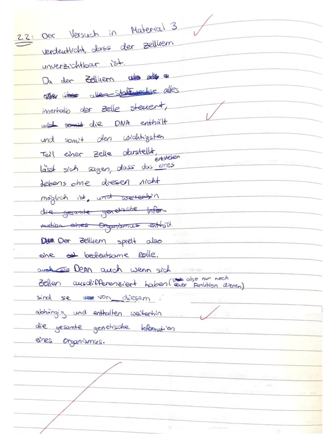 GK Biologie EF.1
1.3
Aufgabe 1: Zellbiologie und Methoden der Zellforschung
1.1
(6 Punkte)
In Material 1 sind drei verschiedene Zelltypen ab