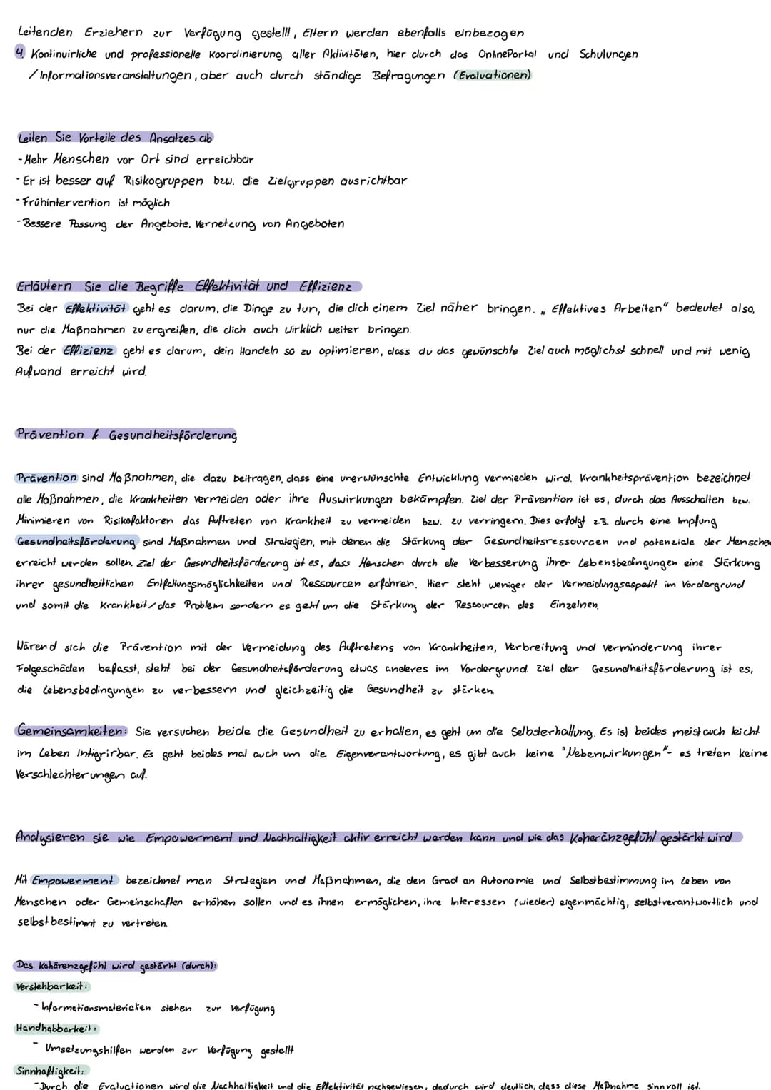 Erläutern Sie die Begriffe: Primär-Sekundar- und Tertiär prävention, sowie Verhallens & Verhältnisprävention
Bei der Primārprävention geht e