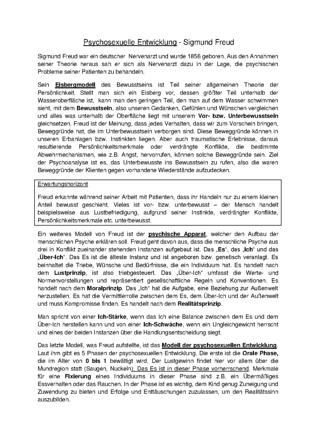 Psychosexuelle Entwicklung nach Freud - Tabelle und Phasenmodell einfach erklärt