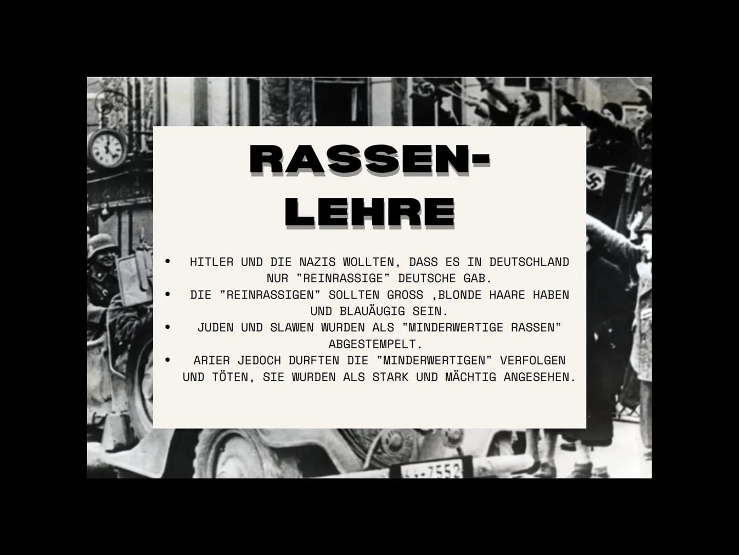 ZENTRA
0
MELISA BRAKU
NS-
IDEOLOGIE
HITLER'S WEG ZUM ERFOLG
A-274017 INHALTSVER
ZEICHNIS
Die Rassenlehre
• Der Lebensraum im Osten
Das Führe
