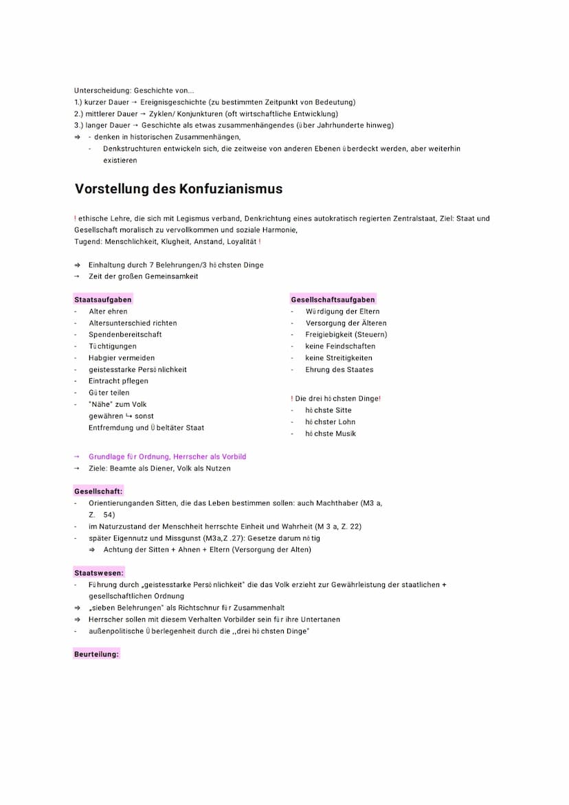 Die Epochen der chinesischen Geschichte
Altertum (2698-221 v. Chr.)
drei große, einflussreiche Dynastien (Xia, Shang,
Zhou)
stammesähnliche 