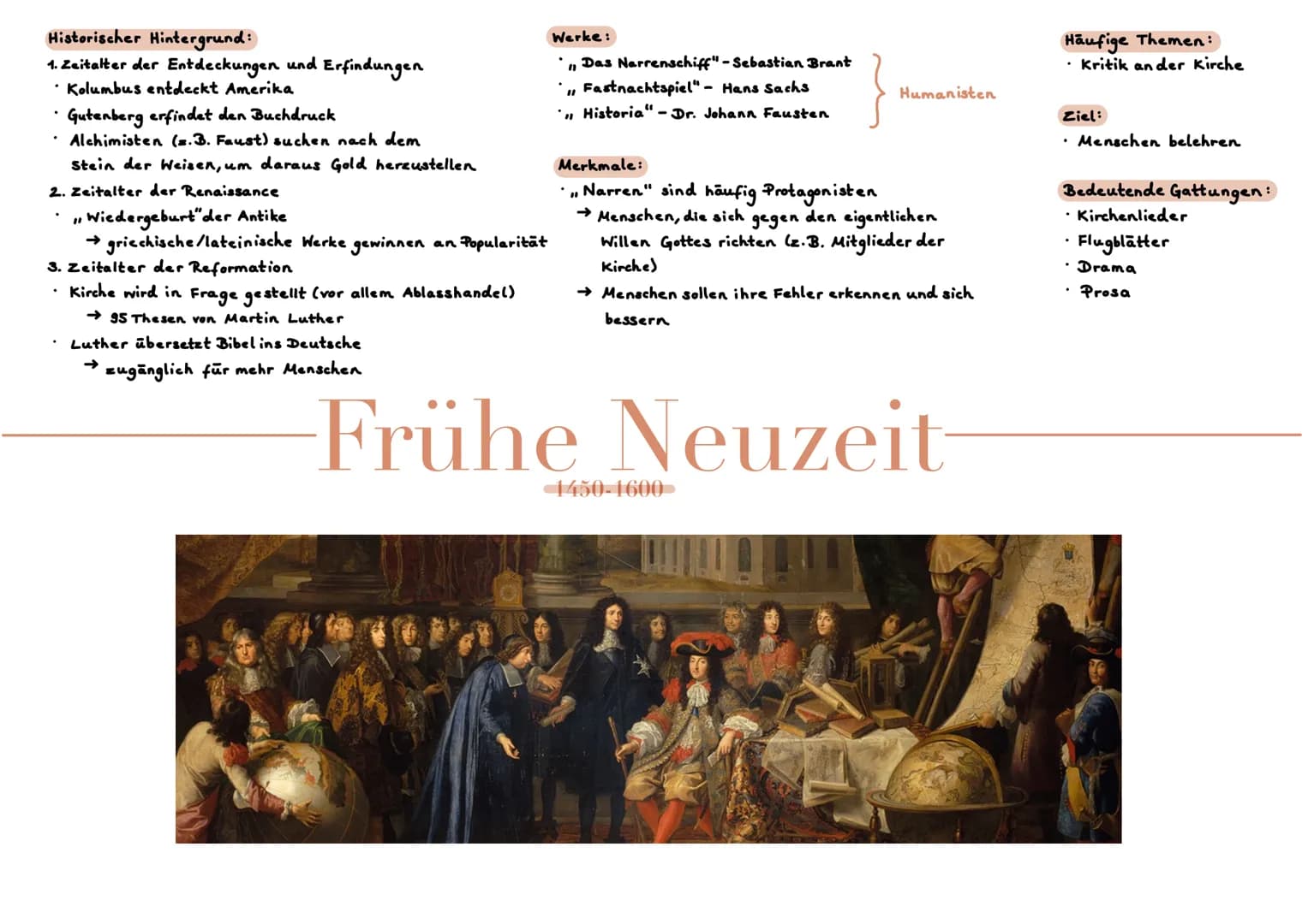 Historischer Hintergrund:
1. Zeitalter der Entdeckungen und Erfindungen
• Kolumbus entdeckt Amerik a
Gutenberg erfindet den Buchdruck
• Alch