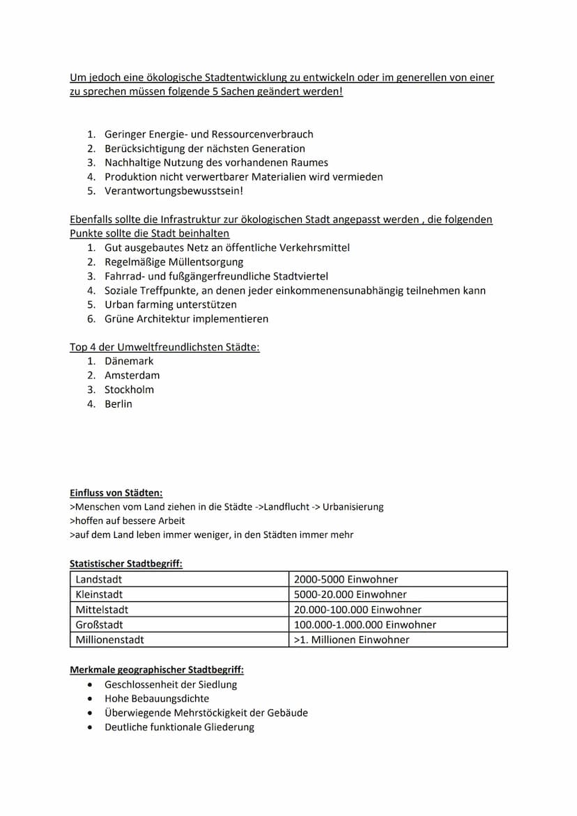 Erdkunde Inhaltsverzeichnis
Stadtgeographische/Stadtentwicklung
●
Städtebau in Mitteleuropa
o Städtebau (Römische-, Mittelalterliche-,
Absol