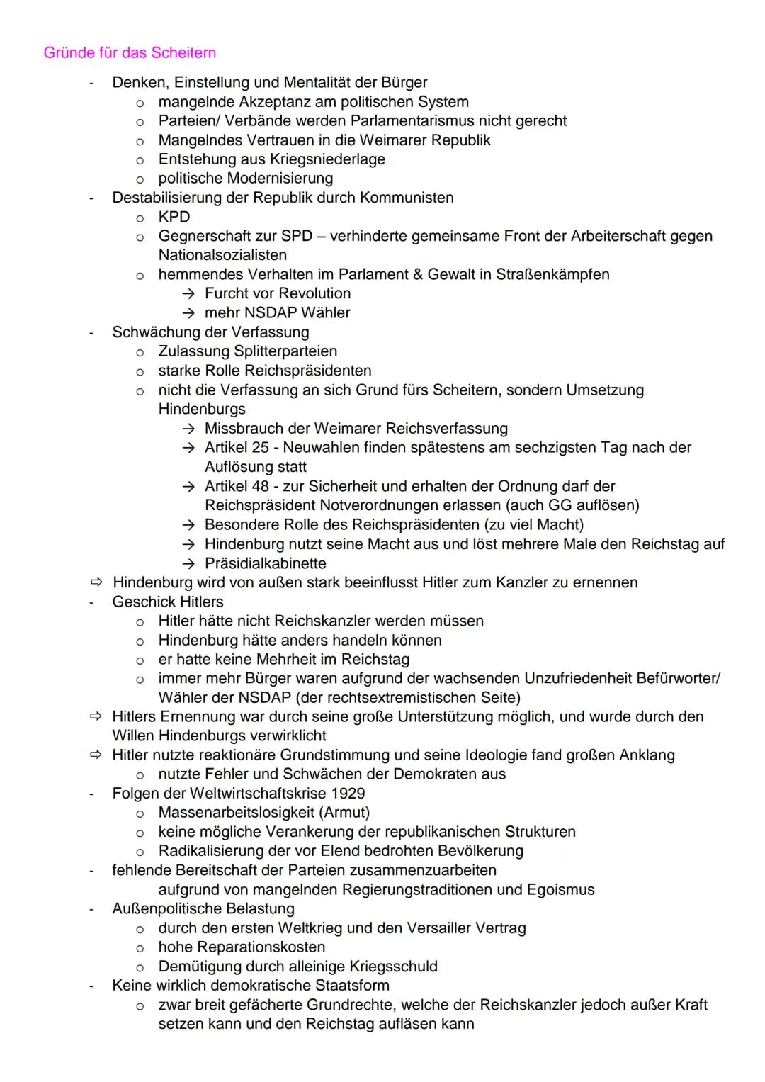 Stresemanns Außenpolitik
Ziele:
WEIMARER REPUBLIK
Revision des Versailler Vertrags
Festlegung/ Reduzierung Reparationszahlungen
Wiedererlang