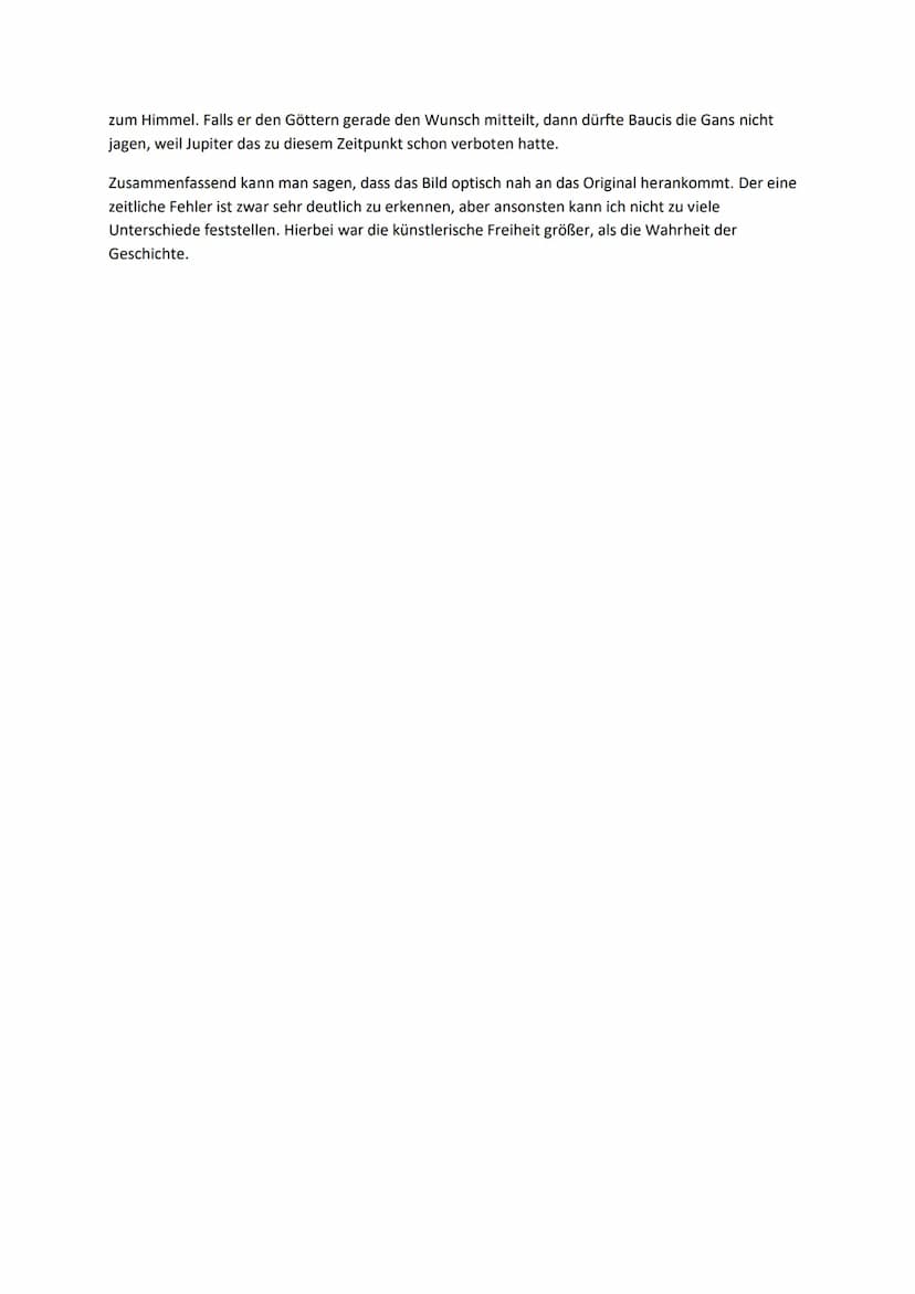 Rayk Flickinger 11
Latein Philemon und Baucis
1.
Gliederung:
V. 618 - V. 626 Beschreibung der Umgebung
V. 626-V. 638 Die Götter stoßen auf v