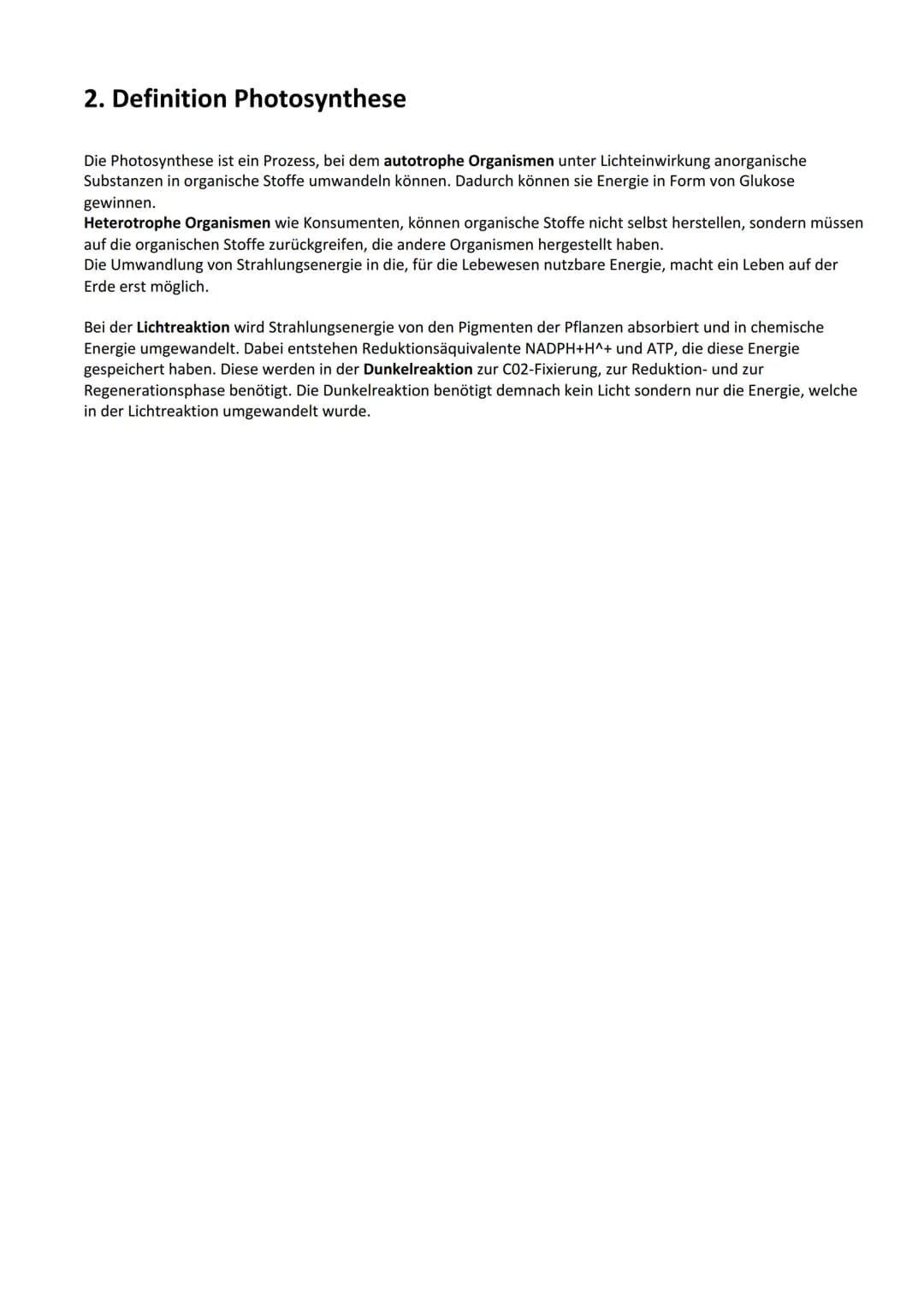 Photosynthese:
Biologie Lernzettel: Photosynthese
1. Vorbereitung Photosynthese
1.1. Blattaufbau
1.2. Stomata..
2. Definition Photosynthese.