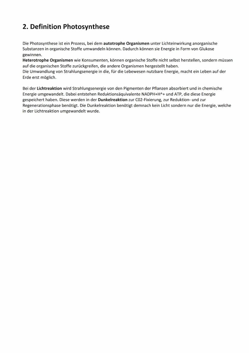 Photosynthese:
Biologie Lernzettel: Photosynthese
1. Vorbereitung Photosynthese
1.1. Blattaufbau
1.2. Stomata..
2. Definition Photosynthese.