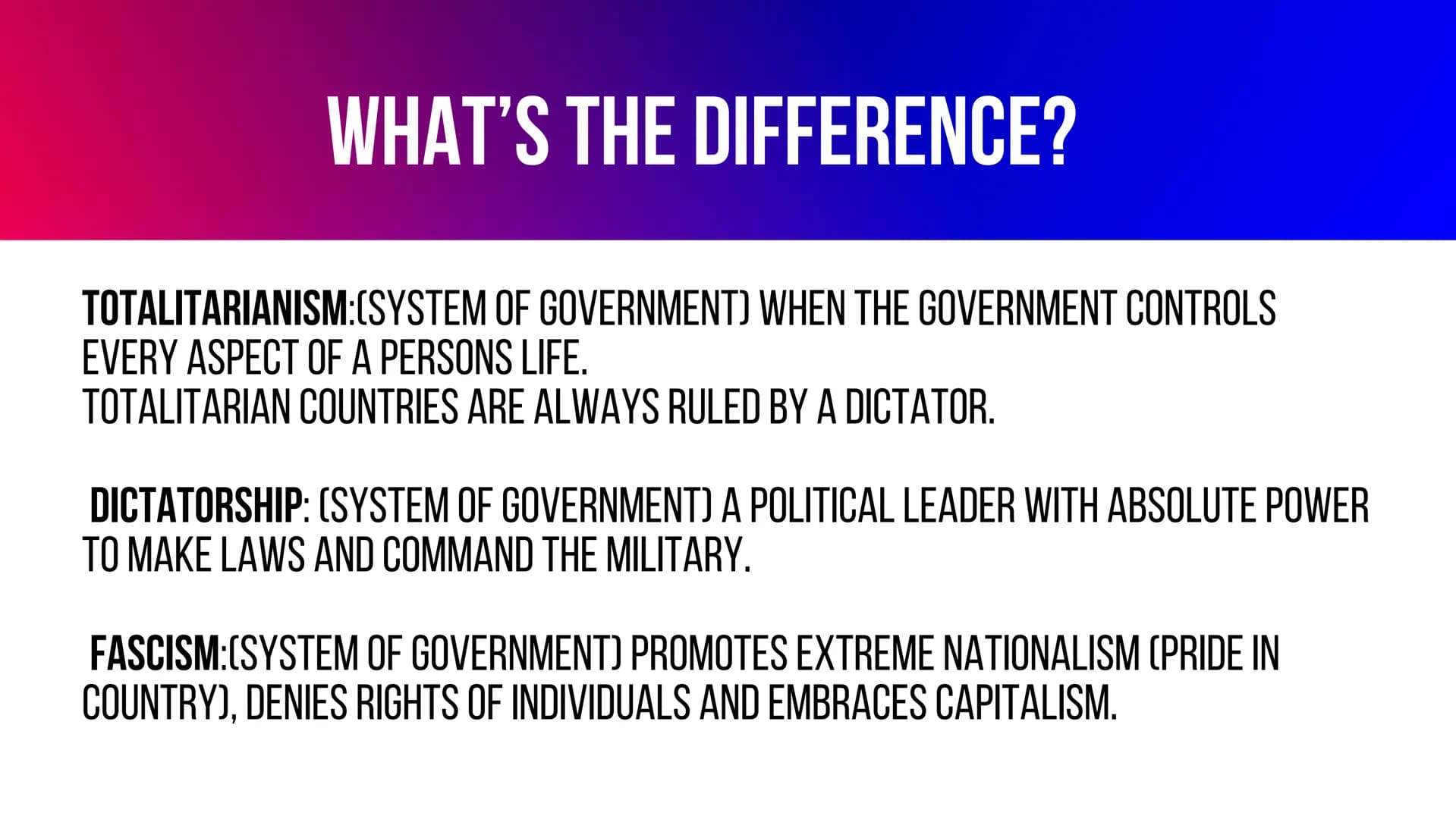 THE CIRCLE AS A
TOTALITARIAN REGIME
Made by Shyrokova Yevheniia TOTALITARIANISM DEFINED
• A political system where the state has absolute po